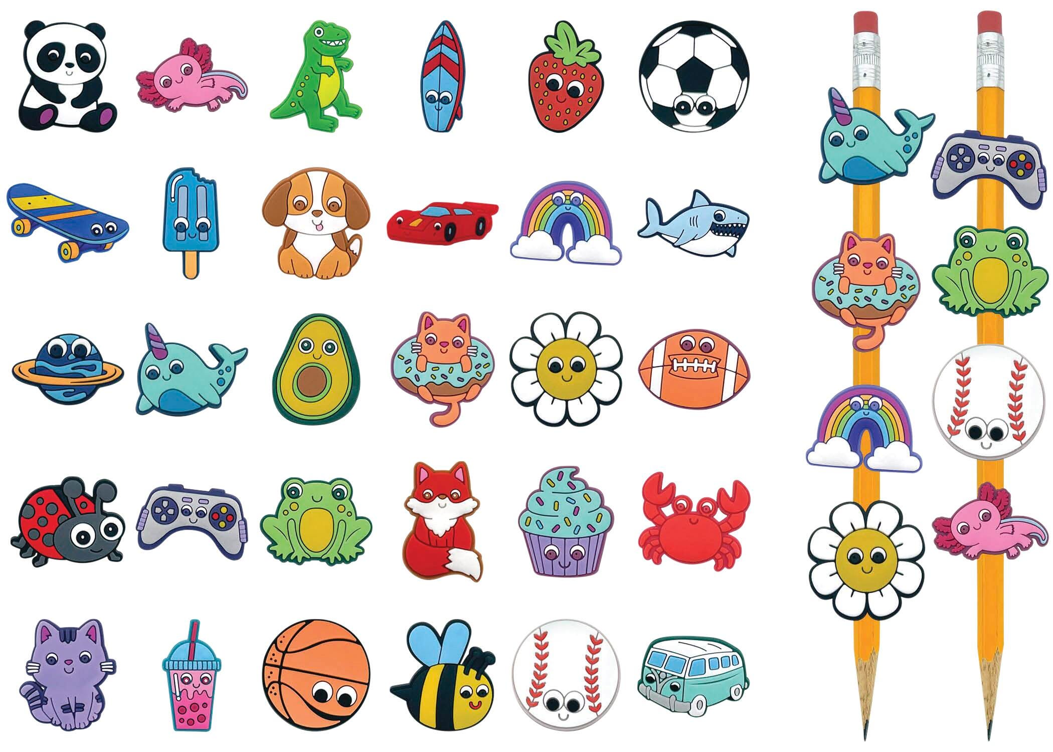Image for Teacher Created Resources Pencil Charms, Assorted Designs, Pack of 60 from School Specialty