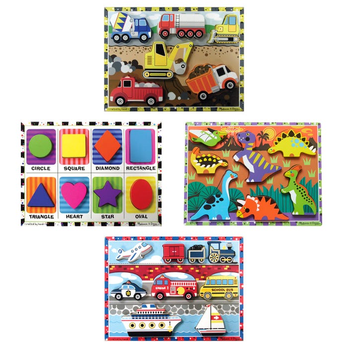 Melissa & Doug Chunky Puzzle, Set of 4