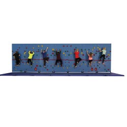 Everlast Climbing Chroma Traverse Wall 40 Foot Package with 2 Inch Blue Mats 1592449