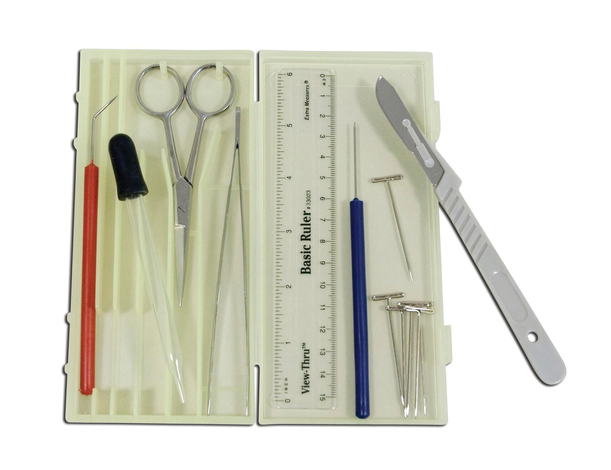 DR Instruments Elementary Dissection Kit, Plastic Case and 13 Pieces, Item Number 1292834