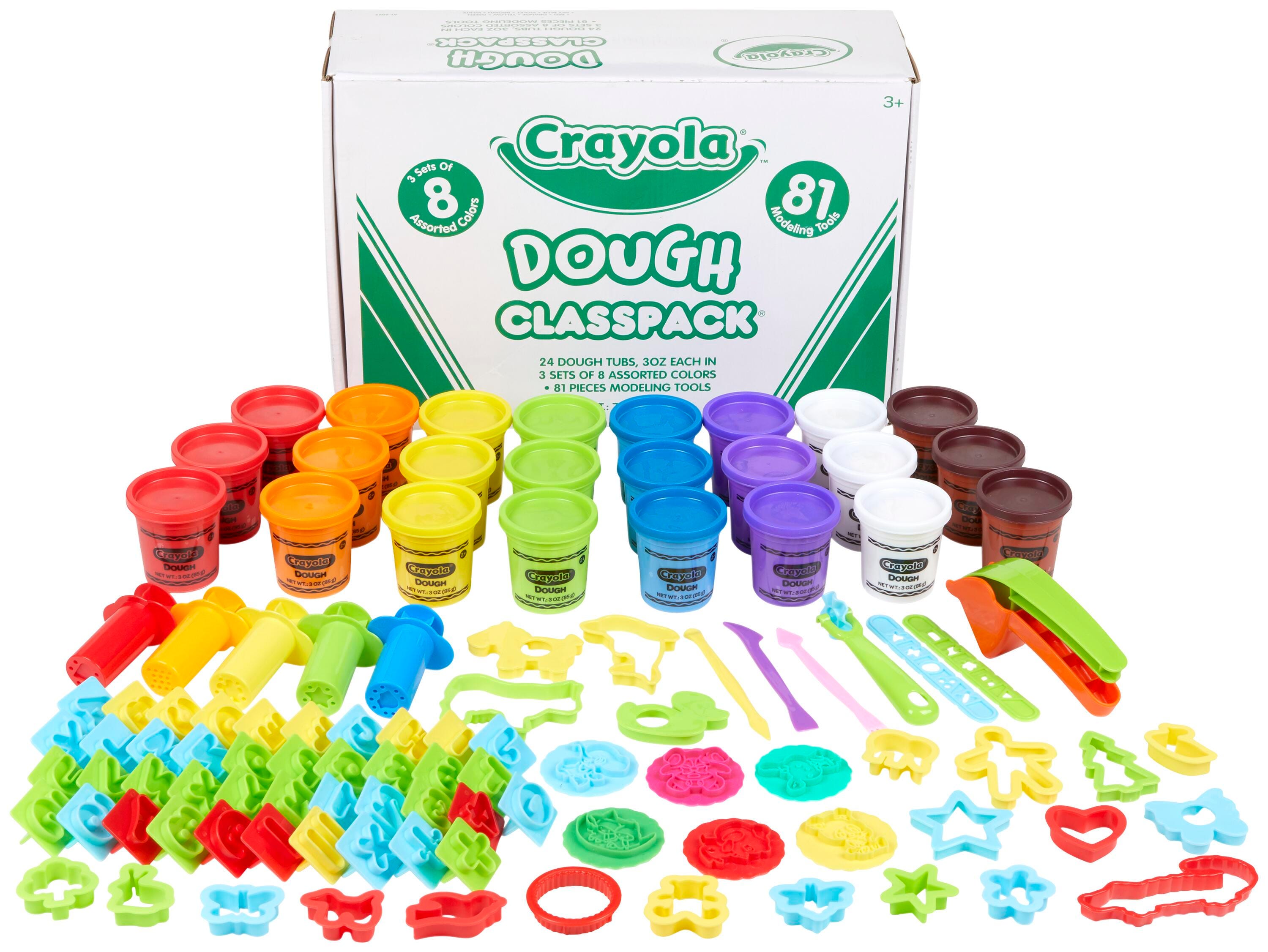 Crayola Dough Pate Classpack with Tools, 3 Ounce Tubs, 105 Pieces 2020067