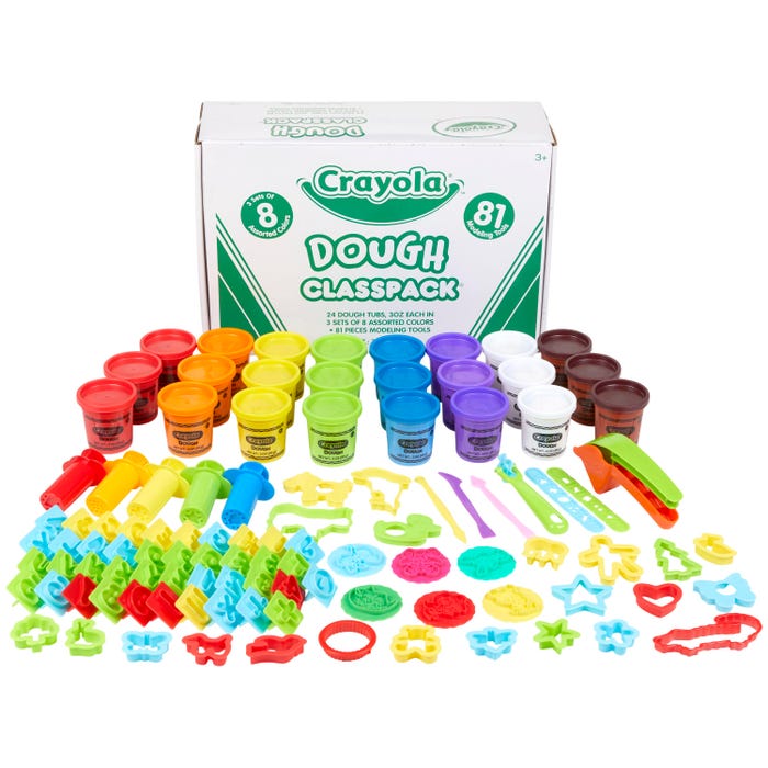 Crayola Dough Pate Classpack with Tools, 3 Ounce Tubs, 105 Pieces
