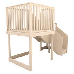 Childcraft Basic Loft with Wooden Slats, 94-1/8 x 48 x 56 Inches, Item Number 1571601