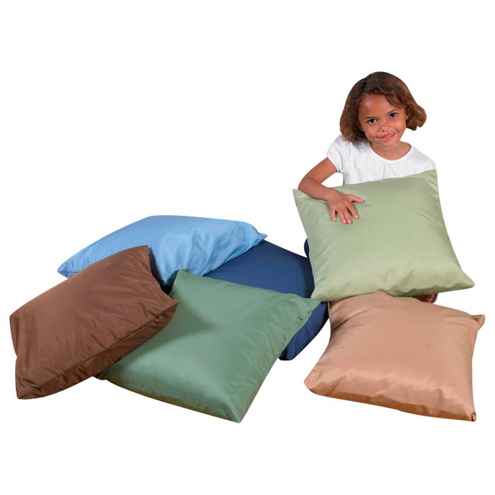Children's Factory Cozy Pillow Set, 17 Inches, Woodland Colors, Set of 6