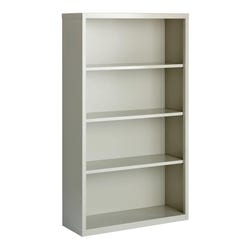 Hirsh 4-Shelf Bookcase, 34-1/2 x 13 x 60 Inches, Light Gray