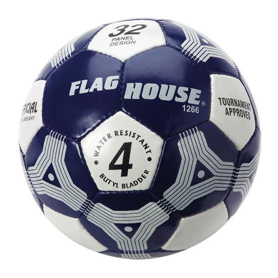 FlagHouse Hand-Stitched Intramural Soccer Ball, Soft Touch, #4 2120841