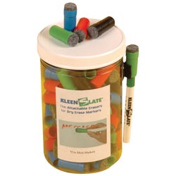 KleenSlate Small Dry Erase Caps for Dry Erase Markers, Assorted Colors, Set of 100