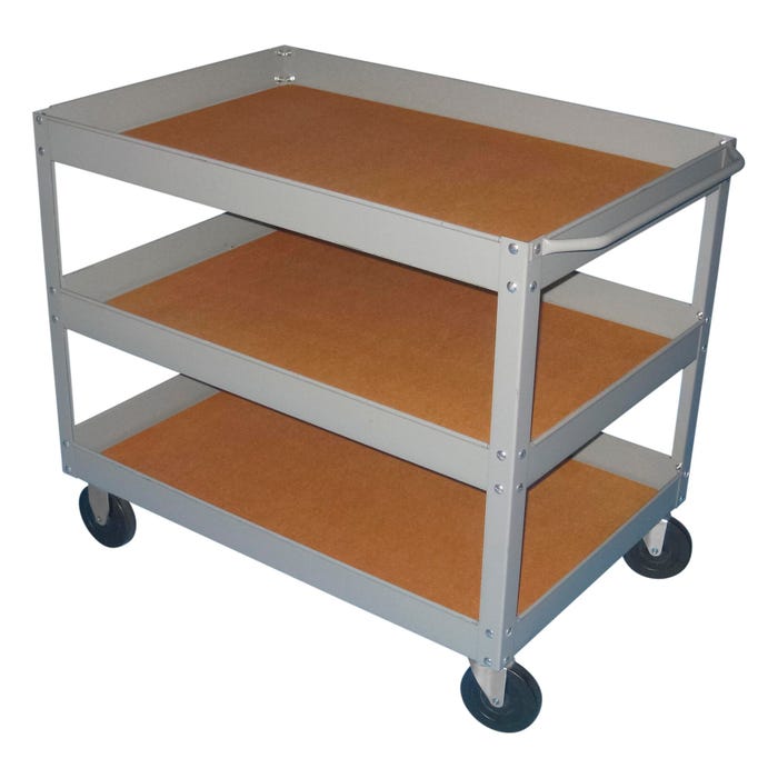 Debcor 3-Tray Heat Proof Kiln Cart, 24 x 36 x 32 Inches, Gray/Brown