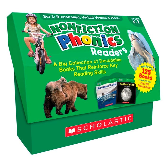 Scholastic Nonfiction Phonics Readers: SET 3 R-controlled, Variant Vowels & More