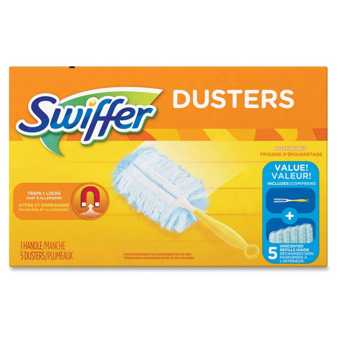 Swiffer Unscented Duster Kit, Blue/Yellow