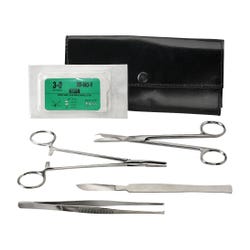 Dr Instruments Suture Tool Kit with Case, 6 Pieces