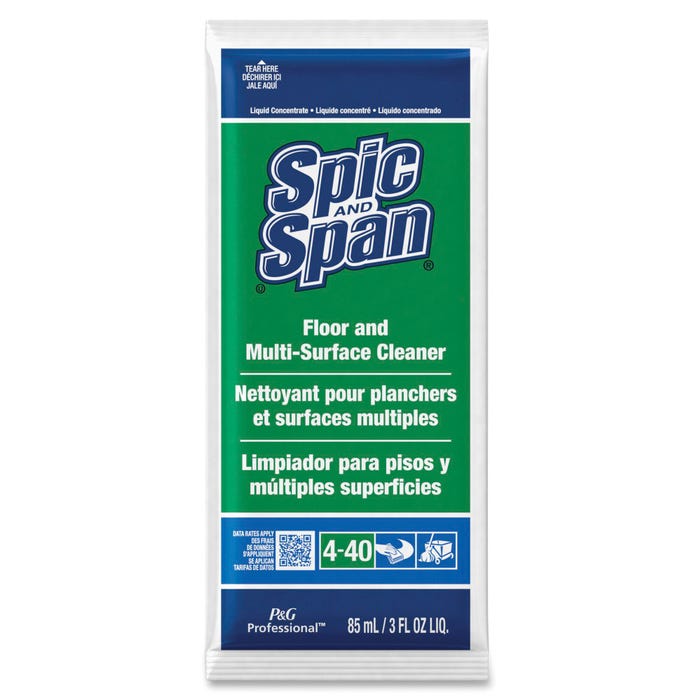 Spic and Span Floor Cleaner, 3 Ounces, Green, Case of 45