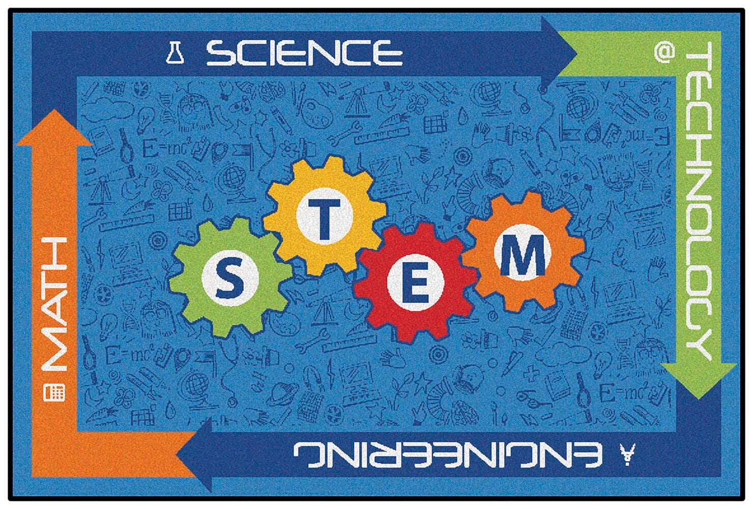 Carpets for Kids KID$Value Stem Value Rug, 4 Feet x 6 Feet, Rectangle, Multicolored, Item Number 2101483