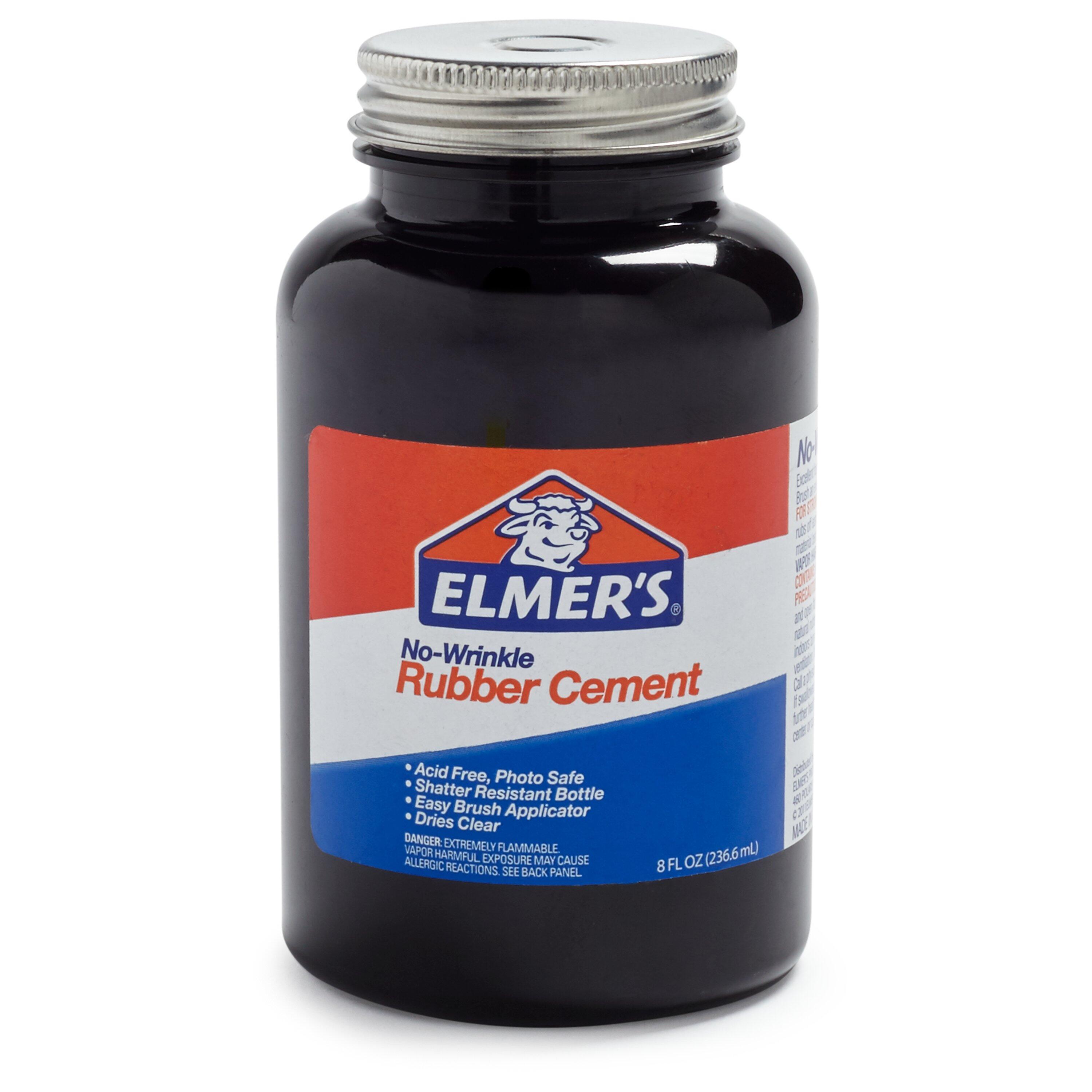 Image for Elmer's No Wrinkle Rubber Cement, 8 Ounces, Clear from School Specialty