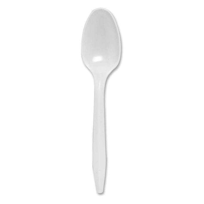 Genuine Joe Sweetheart Mediumweight Teaspoon, Plastic, White, Pack of 1000