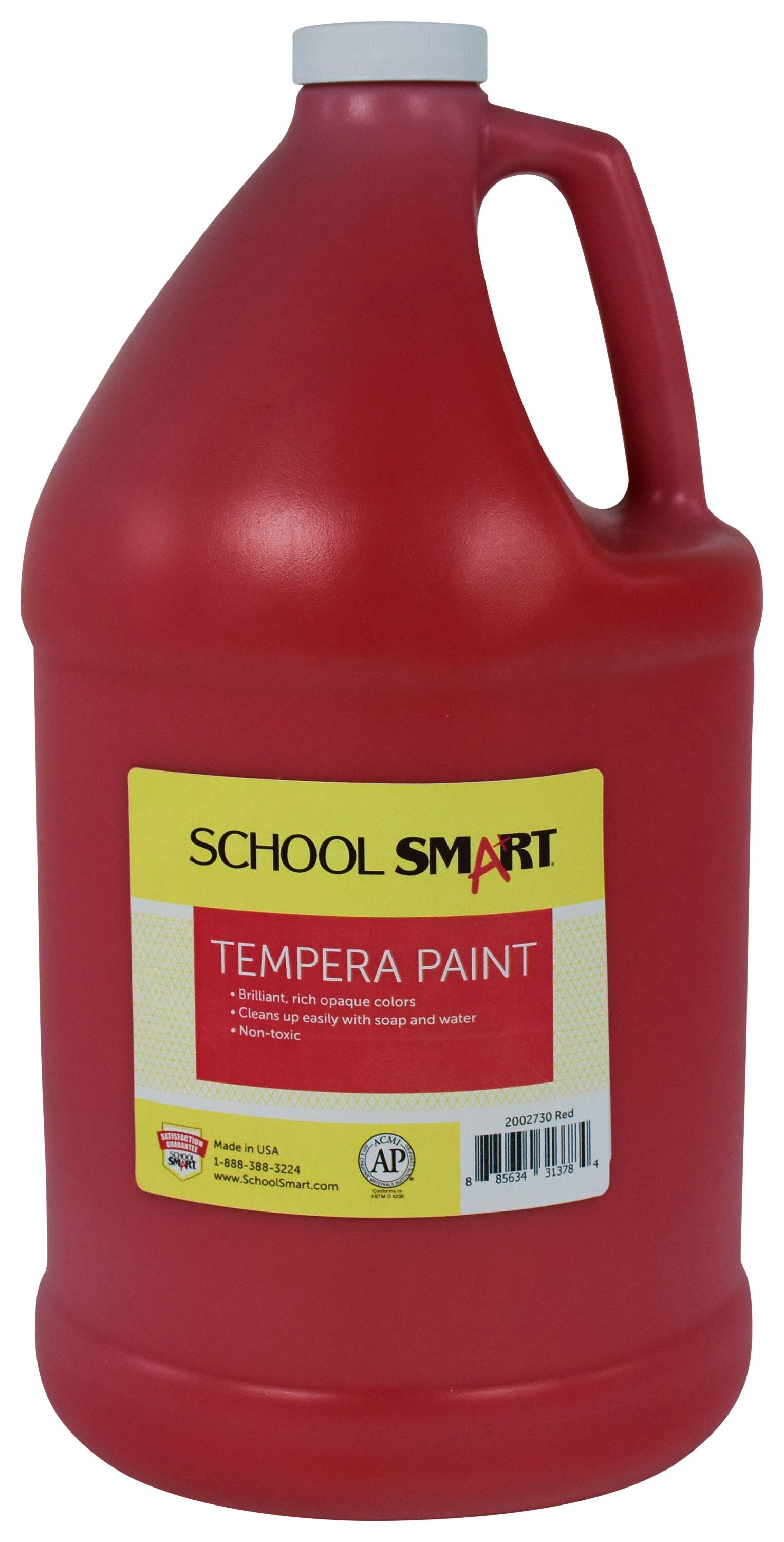 School Smart Tempera Paint, Red, 1 Gallon Bottle Item Number 2002730