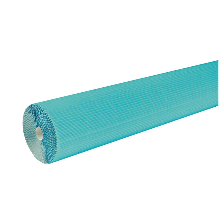 Corobuff Solid Color Corrugated Paper Roll, 48 Inches x 25 Feet, Azure Blue