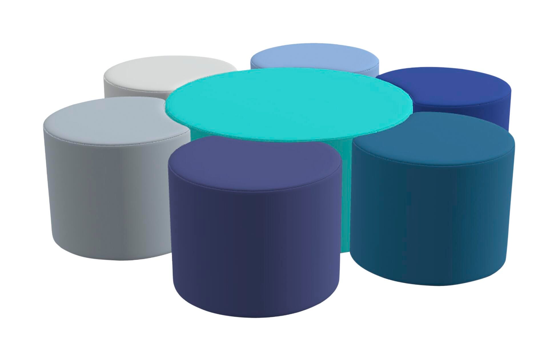 Image for Childcraft Flower Seating Set, 49 x 49 x 12 Inches, Set of 7 from School Specialty