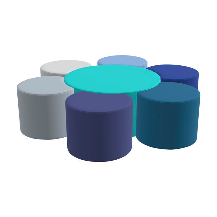 Childcraft Flower Seating Set, 49 x 49 x 12 Inches, Set of 7