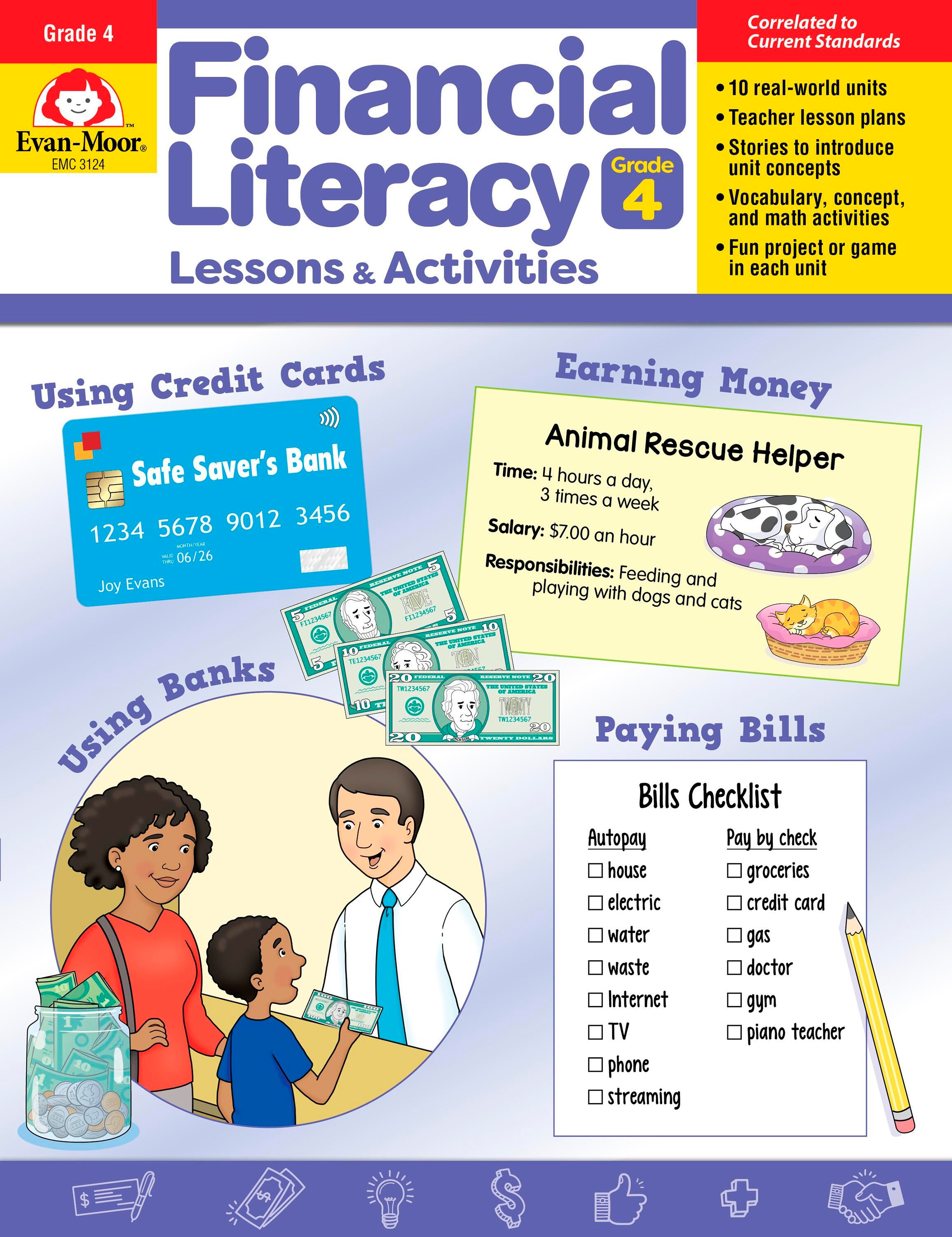 Image for Evan-Moor Financial Literacy, Grade 4 from School Specialty