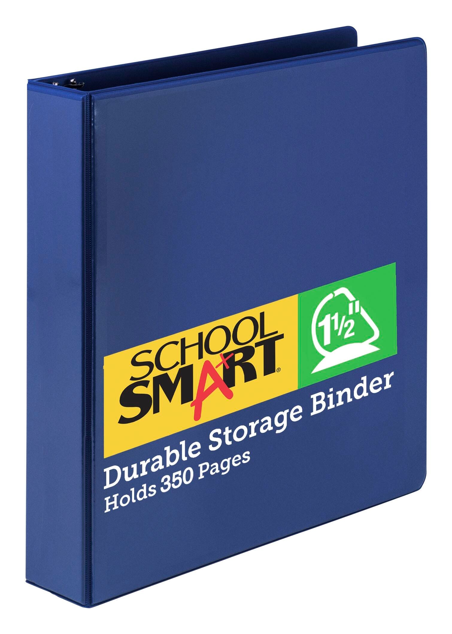School Smart D Ring Binder, Polypropylene, 1-1/2 Inches, Blue 2006458