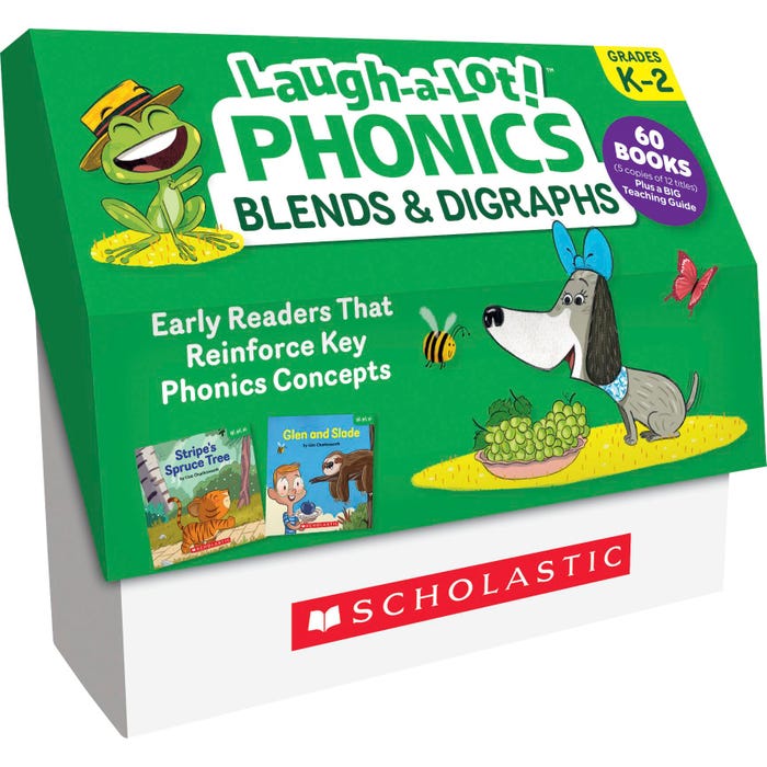 Scholastic Books Laugh-A-Lot Phonics Blends and Digraphs Class Set, 60 Readers, Grades PreK-2