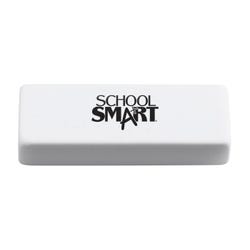 School Smart Vinyl Block Erasers, 2-1/2 x 7/8 x 1/2 Inches, White, Pack of 20 084810