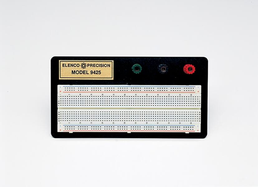 Frey Scientific Elenco Breadboard, 7-1/4 x 3-3/4 Inches, 830 Test Points 573252