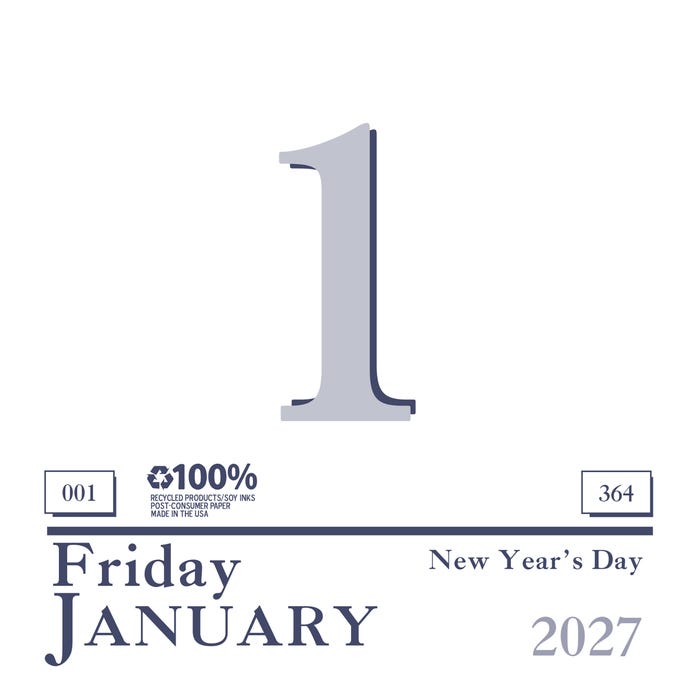 House of Doolittle Today Is Hanging Calendar Refill, January to December 2027, 6 x 6 Inches