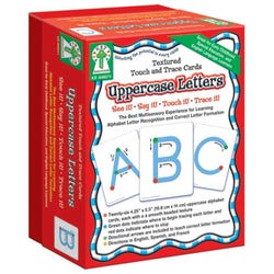 Carson Dellosa Textured Touch and Trace Cards, Uppercase, Item Number 1329417