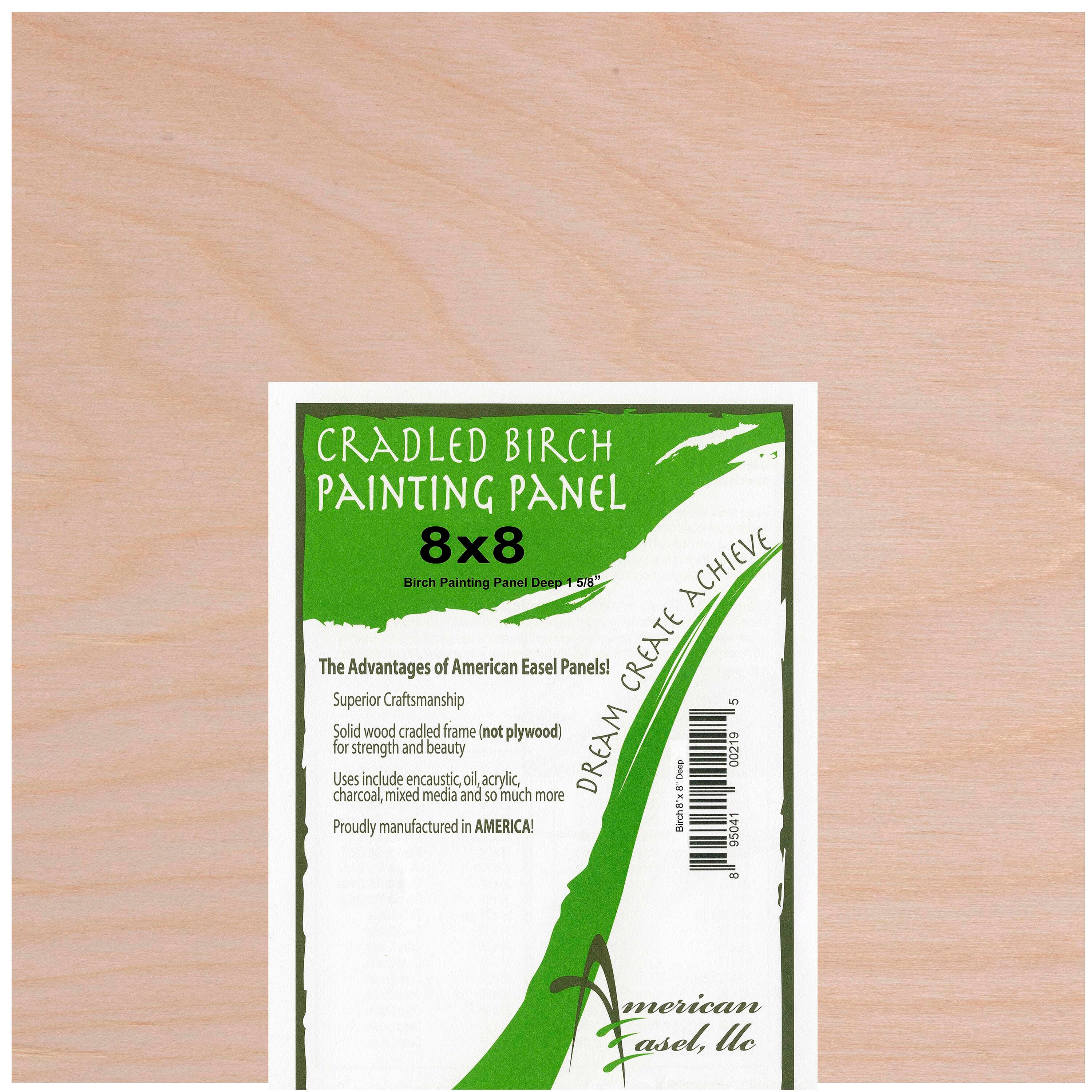 American Easel Painting Panel, Baltic Birch, 8 x 8 Inches, Item Number 2091262