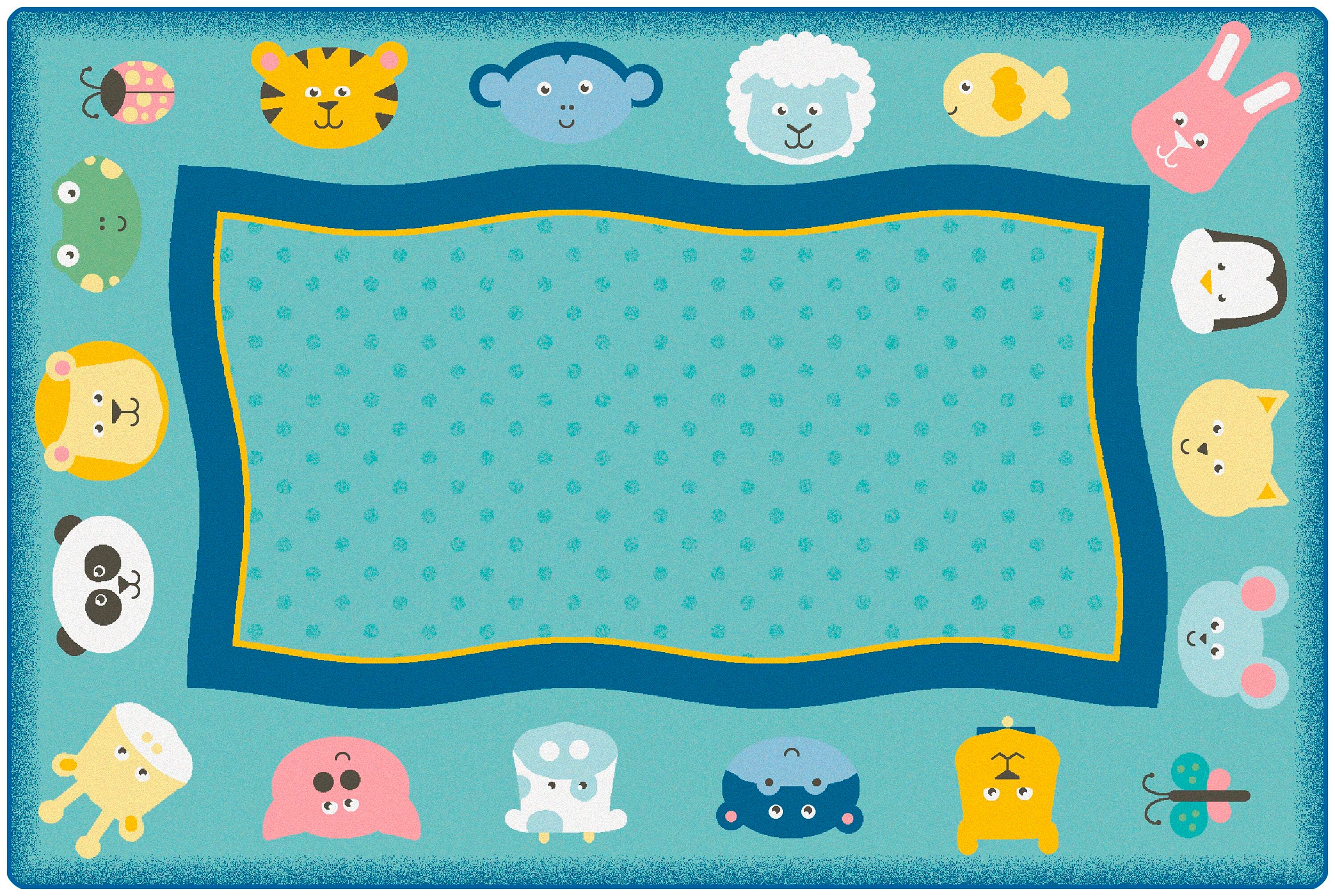 Carpets for Kids KIDSoft Quiet Time Animals Carpet, Rectangle 4002210