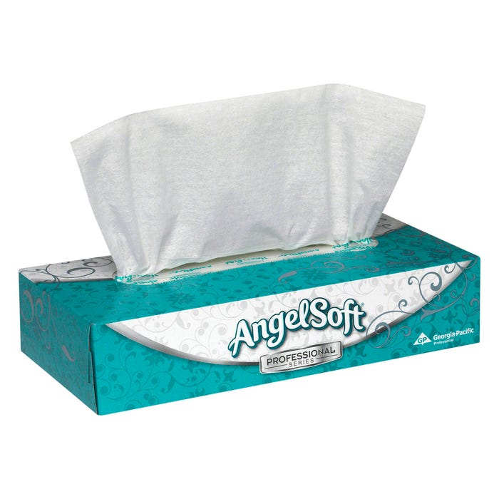 Angel Soft Professional Series Facial Tissue, 2 Ply, 100 Count, Case of 30