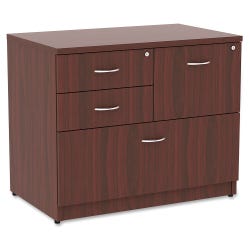 Lorell Essentials Laminate 4-Drawer Lateral File, 35-1/2 x 22 x 29-1/2 Inches, Mahogany 1565529