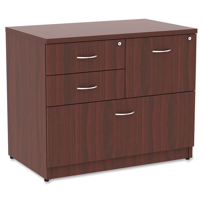 Lorell Essentials Laminate 4-Drawer Lateral File, 35-1/2 x 22 x 29-1/2 Inches, Mahogany