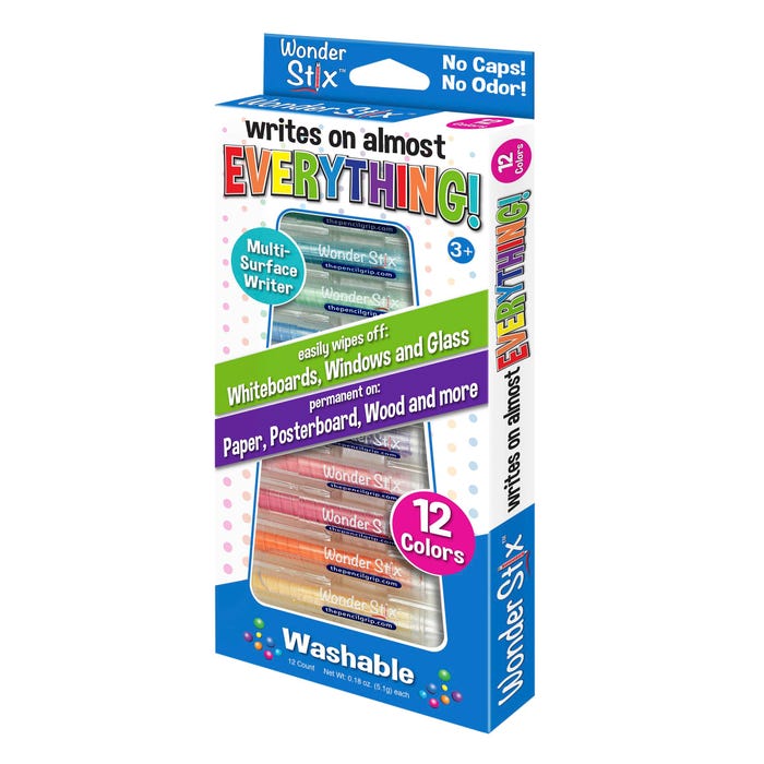 Pencil Grip Wonder Stix, Assorted Colors, Set of 12