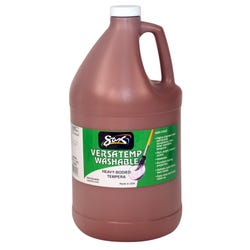 Sax Versatemp Washable Heavy-Bodied Tempera Paint, 1 Gallon, Brown 1592684