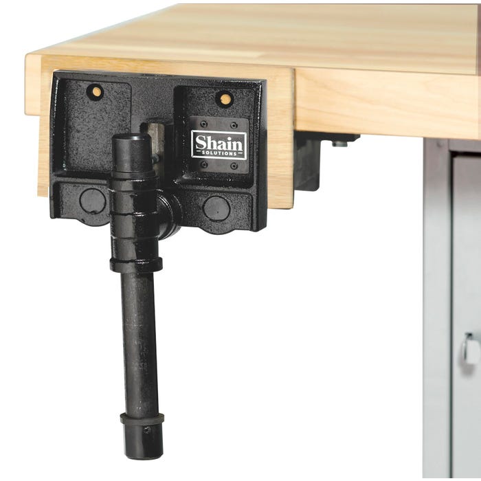 Diversified Woodcrafts 2 Station 4 Locker Workbench with 2 Vises