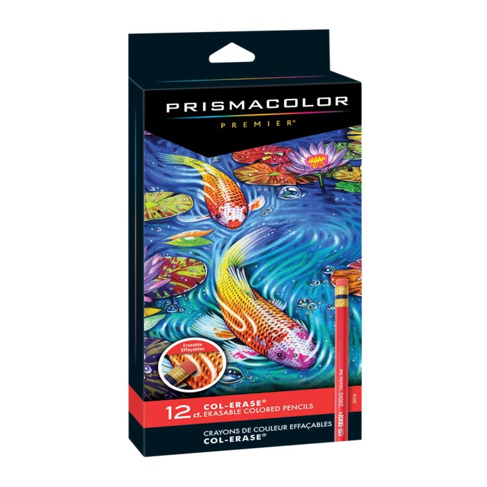 Prismacolor Col-Erase Erasable Colored Pencils, Assorted Colors, Set of 12