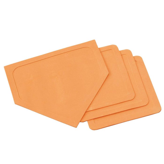 Sportime Throw-Down Bases and Home Plate, Orange, Set of 4