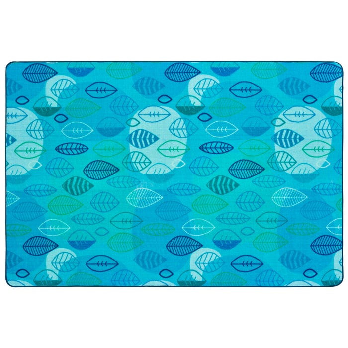 Carpets for Kids Pixel Perfect Peaceful Leaf Spaces Carpet, Rectangle