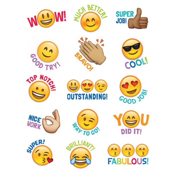 Creative Teaching Press Emoji Reward Stickers, Pack of 75