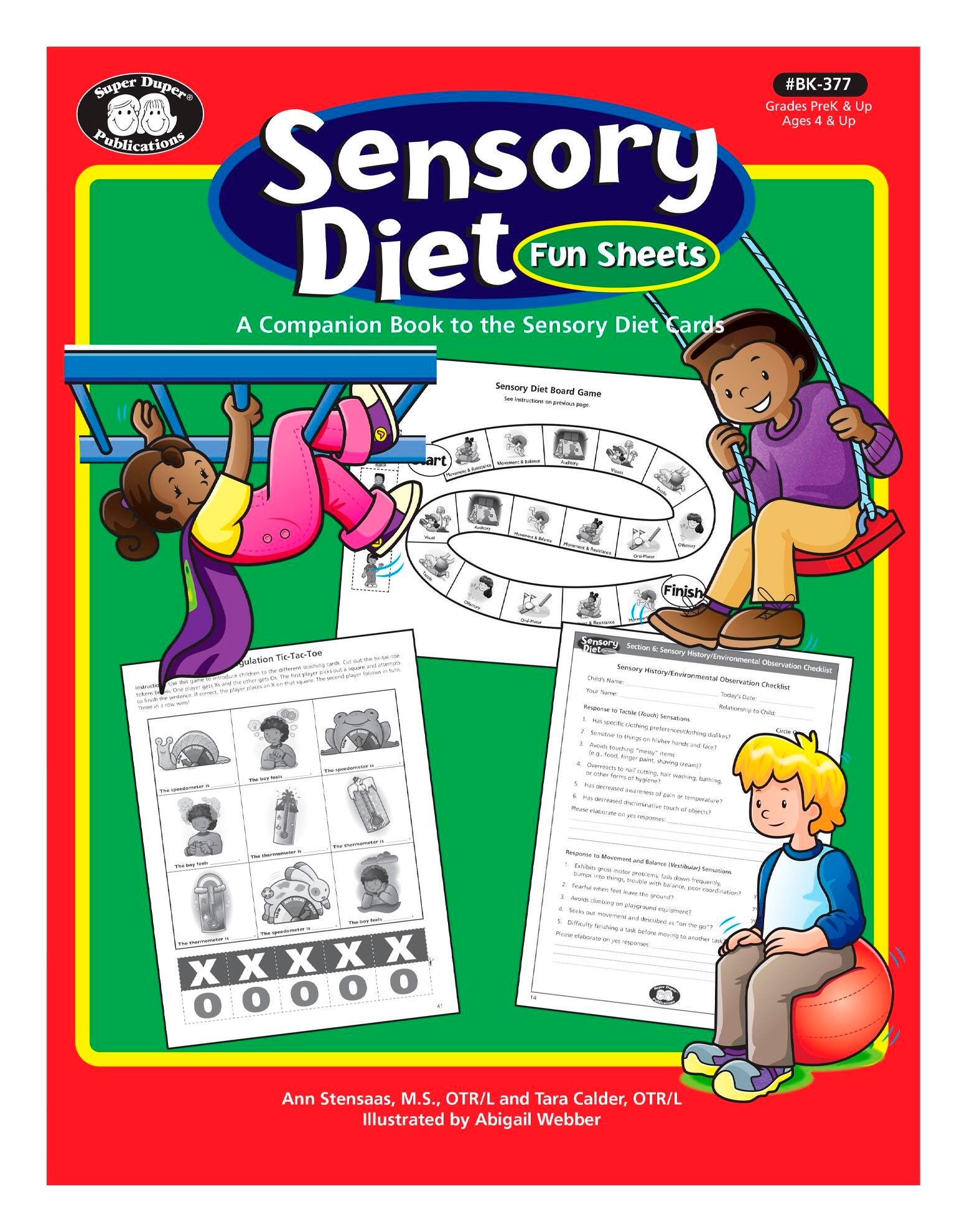 Super Duper Sensory Diet Fun Sheets Book, Item Number 2092084