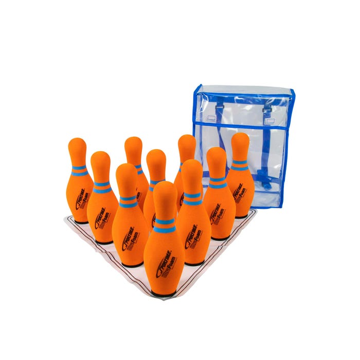 Sportime Junior Bowling Pin Set, 10 Pins, Orange