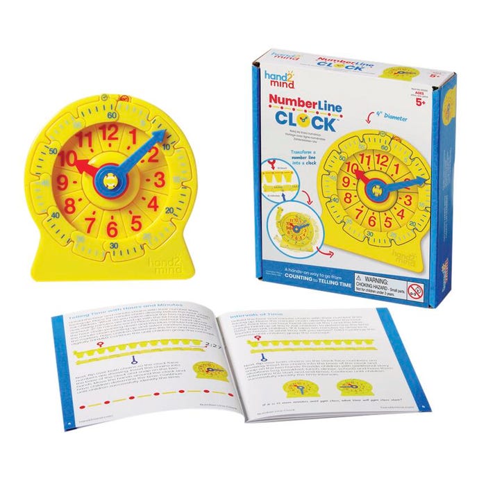 hand2mind NumberLine Clock, Grades 1 to 4