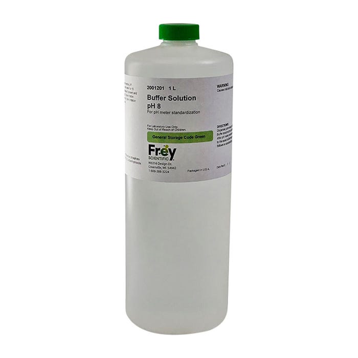 Frey Scientific Buffer Solution, pH 8.00, Lab Grade, 1 Liter