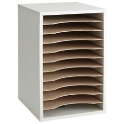 Safco Vertical Literature Desk Top Organizer, 10-3/4 x 12 x 16 Inches, Gray, Item Number 389083