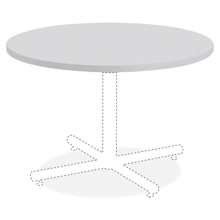Lorell Hospitality Table Mahogany Laminate Round Tabletop, 42 Inches