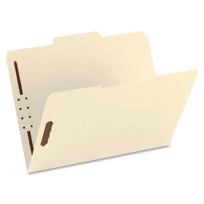 Smead Fastener Folders, Letter Size, 1/3 Assorted Cut, 2 Fasteners, Manila, Pack of 50