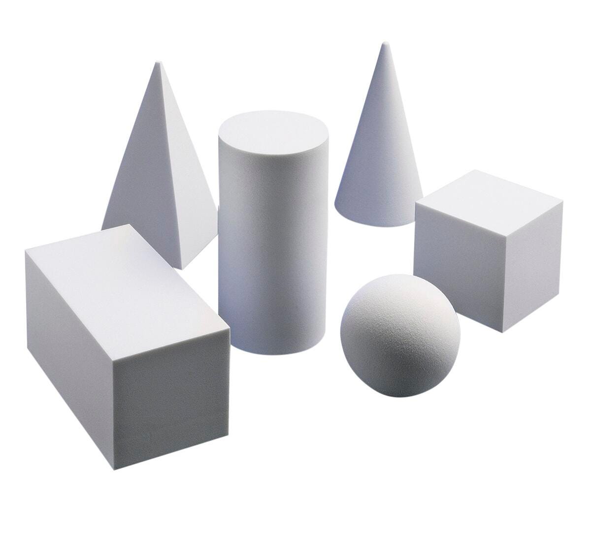 Image for Nasco White Geometric Solids - Set of 6 from School Specialty